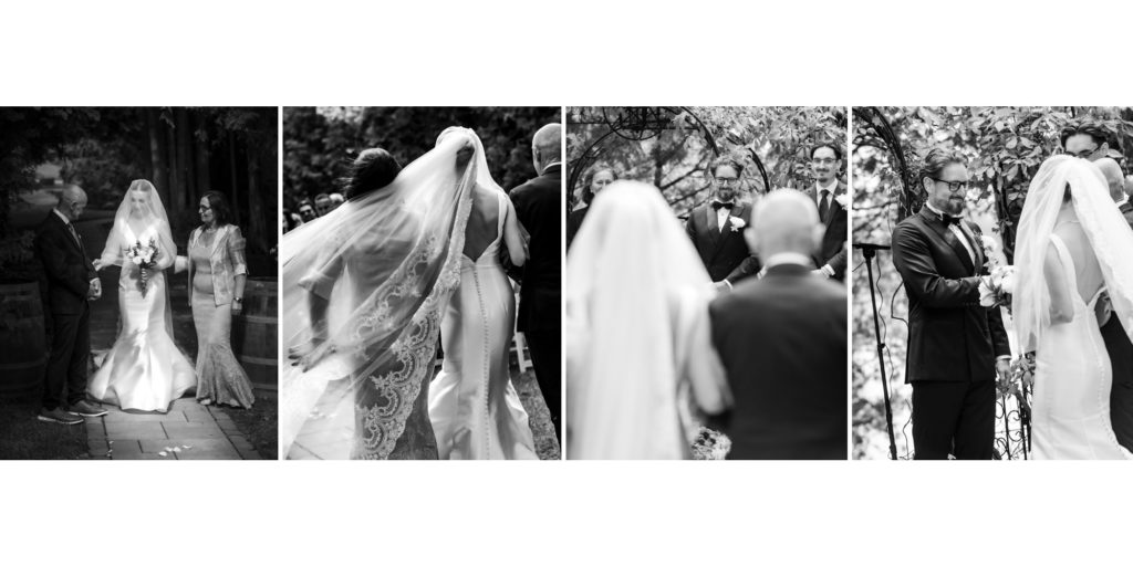 candid photos of bride groom first look at ceremony