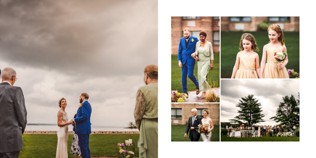 wedding ceremony at best western inn on the bay
