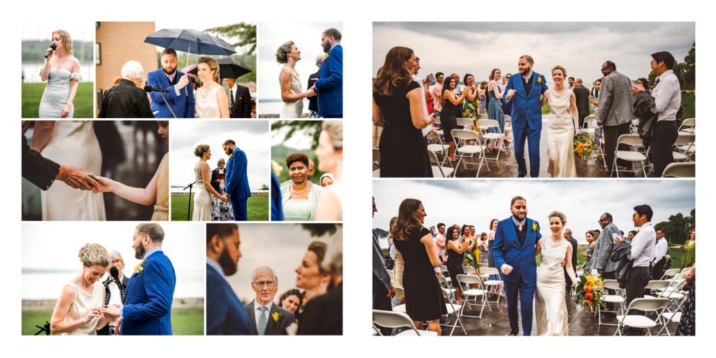 storm clouds at wedding ceremony in Owen Sound
