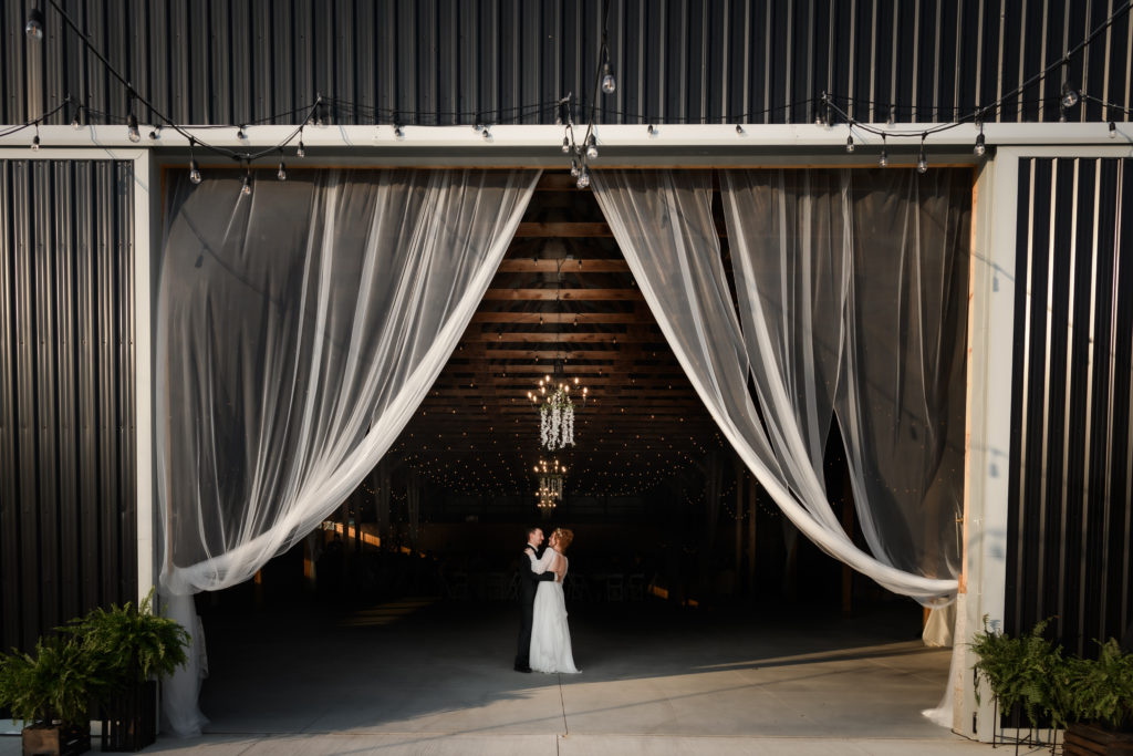 the back 40 event barn first dance photo