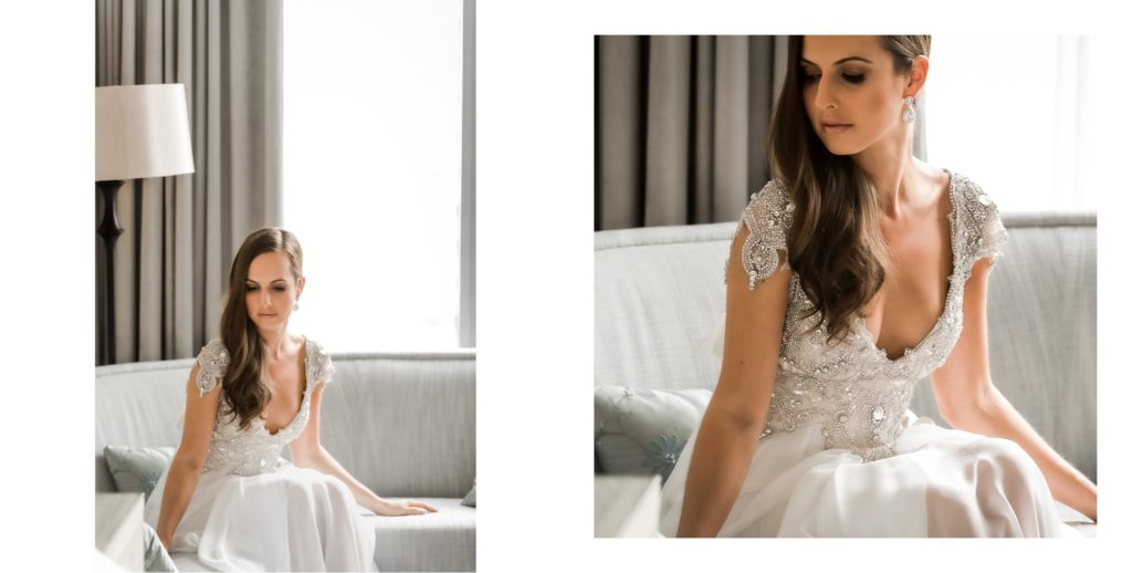 Bride portrait in hotel room