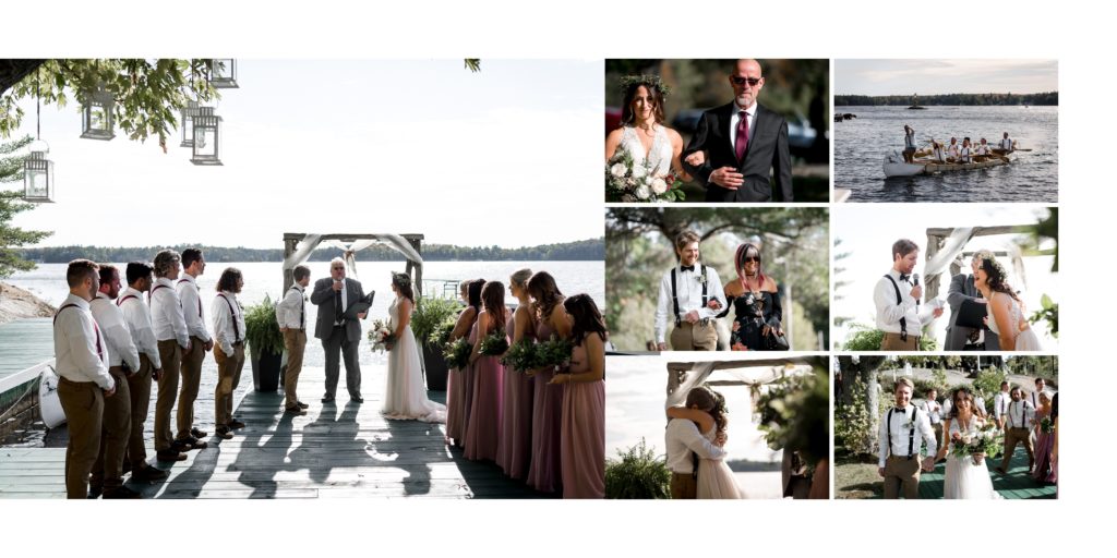 wedding ceremony on dock