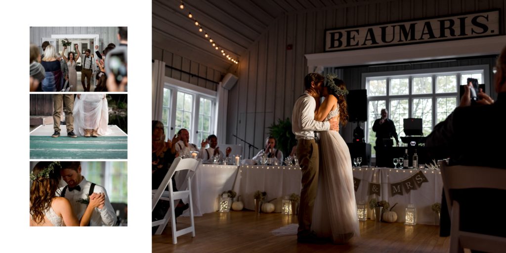 first dance in harsh light at Beaumaris Yacht Club