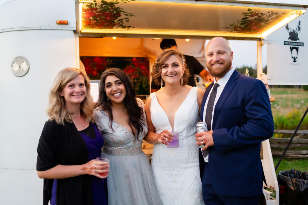 wedding trailer bar at Beaver Brook Farm 