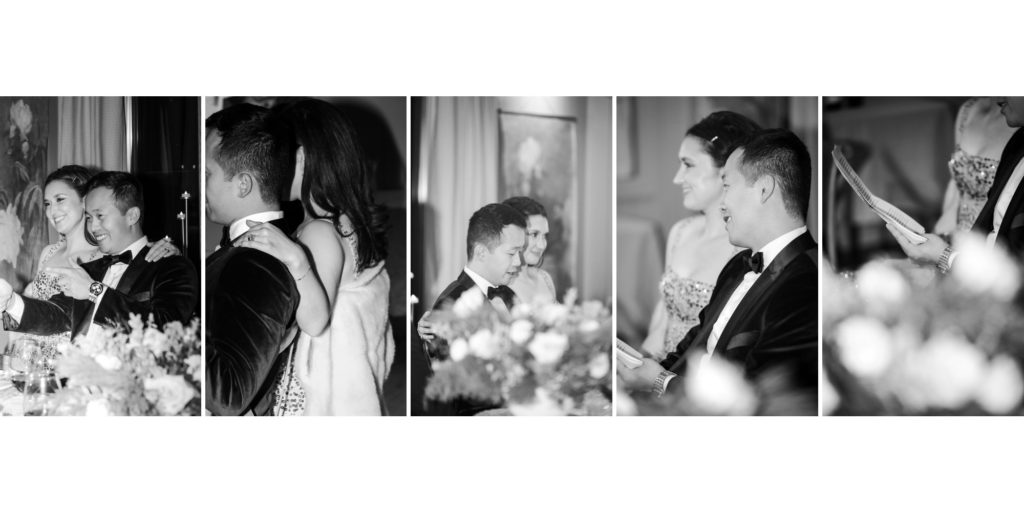 black and white winter wedding photos