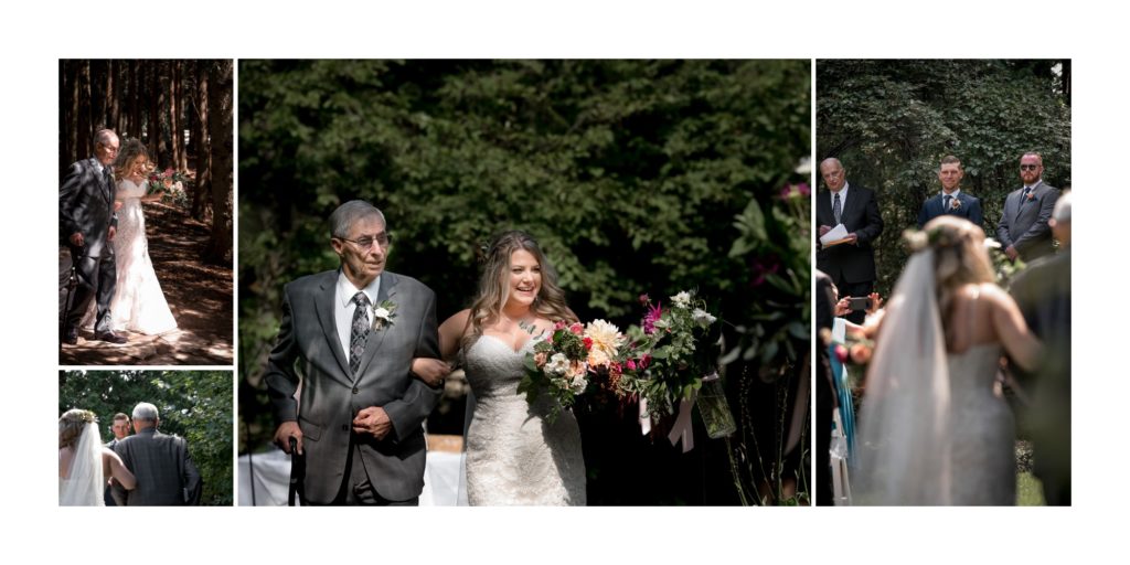 ceremony processional at the millcroft inn wedding garden