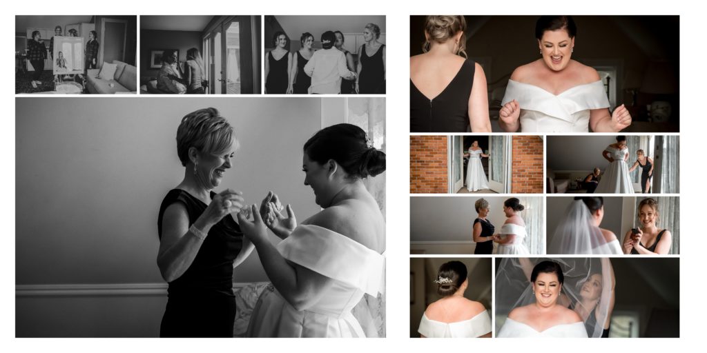 bridesmaid photos in bridal suite a millcroft inn 