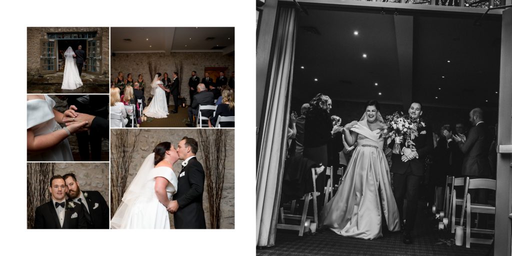 indoor ceremony photos in the erin room at the millcroft inn