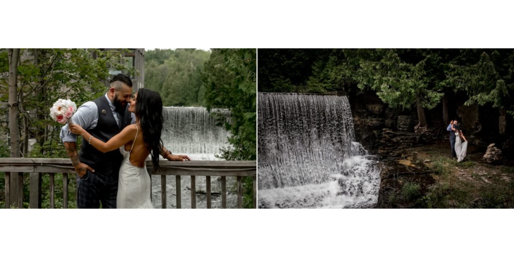 portraits with the waterfall at the millcroft inn