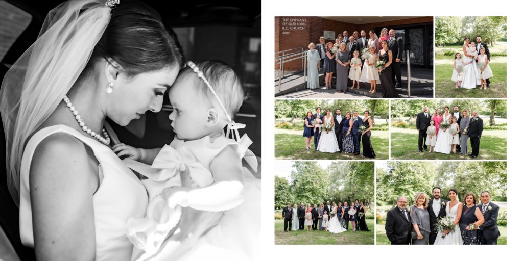 wedding party photos at the millcroft inn