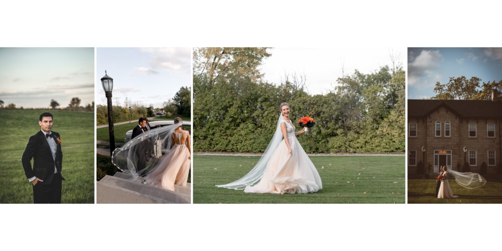 bride groom portraits at David Springer Estate