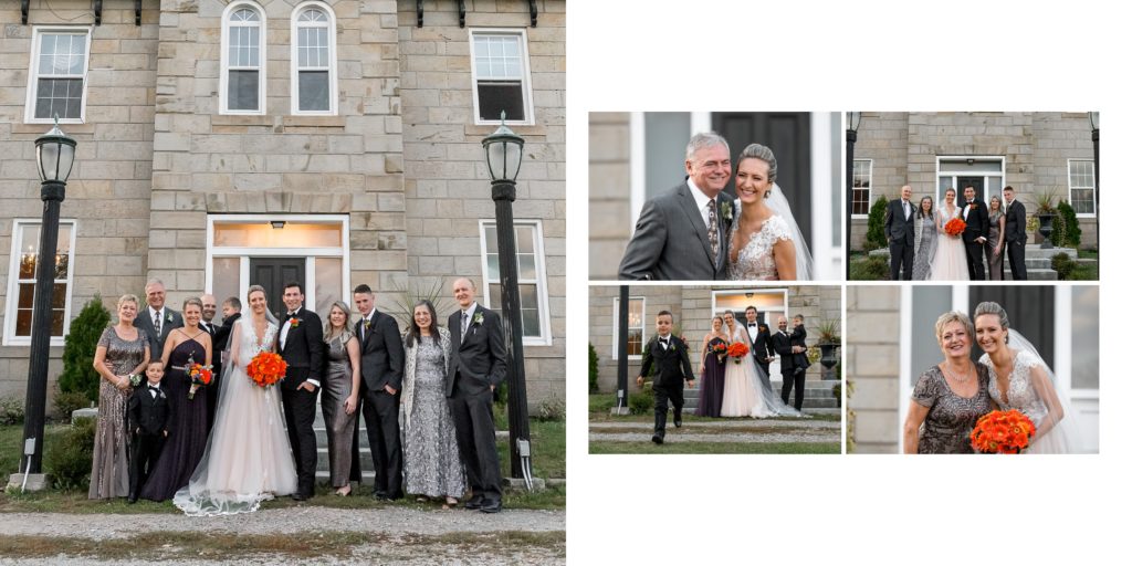 wedding party photos at David Springer Estate