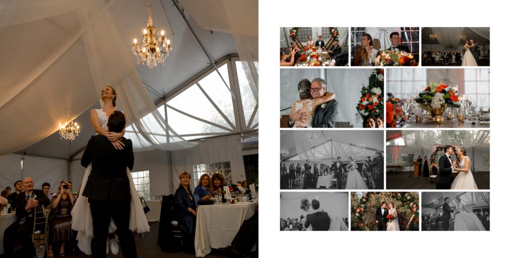 first dance photos in a marquee tent