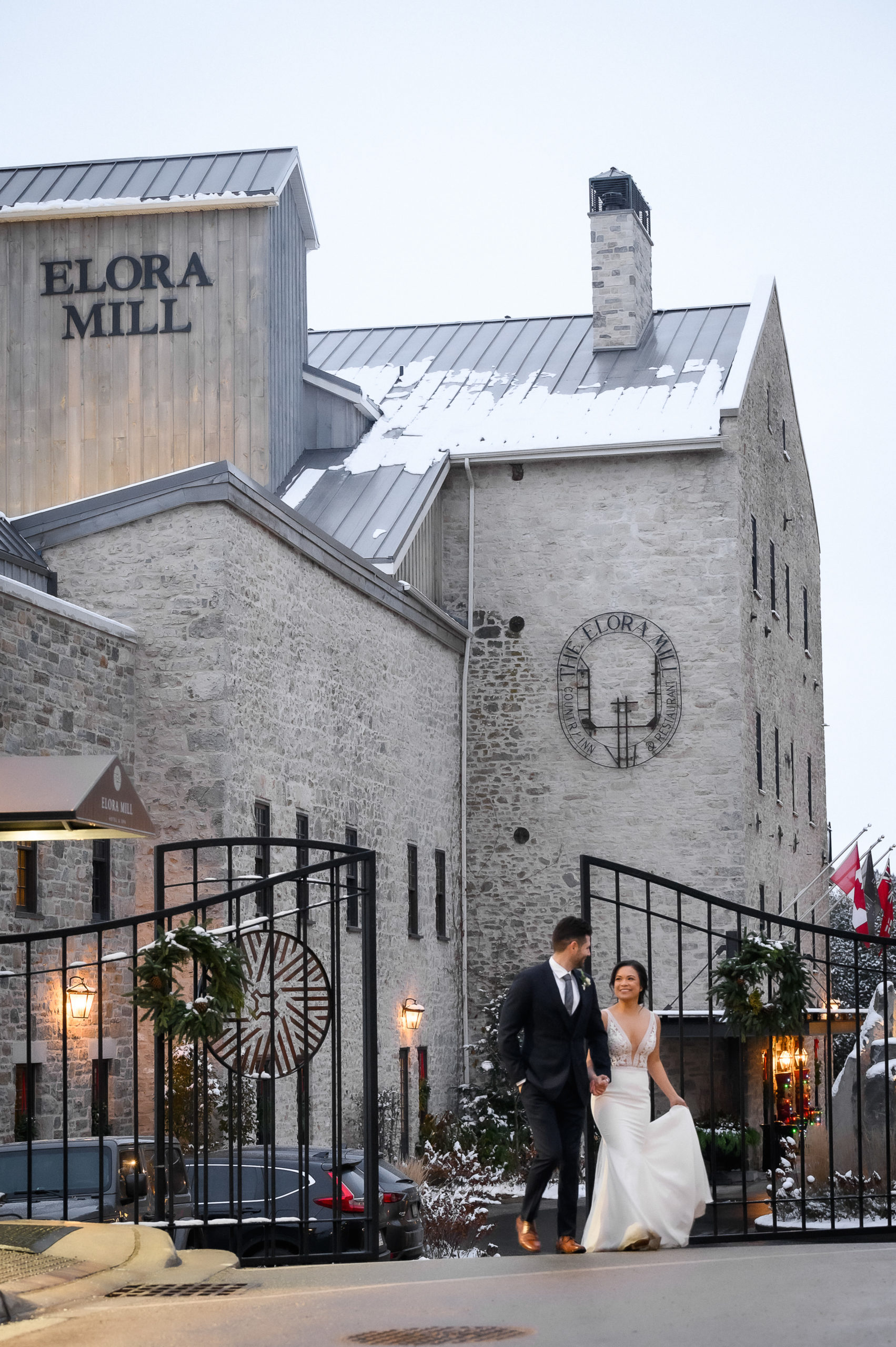 golden hour photos at elora mill