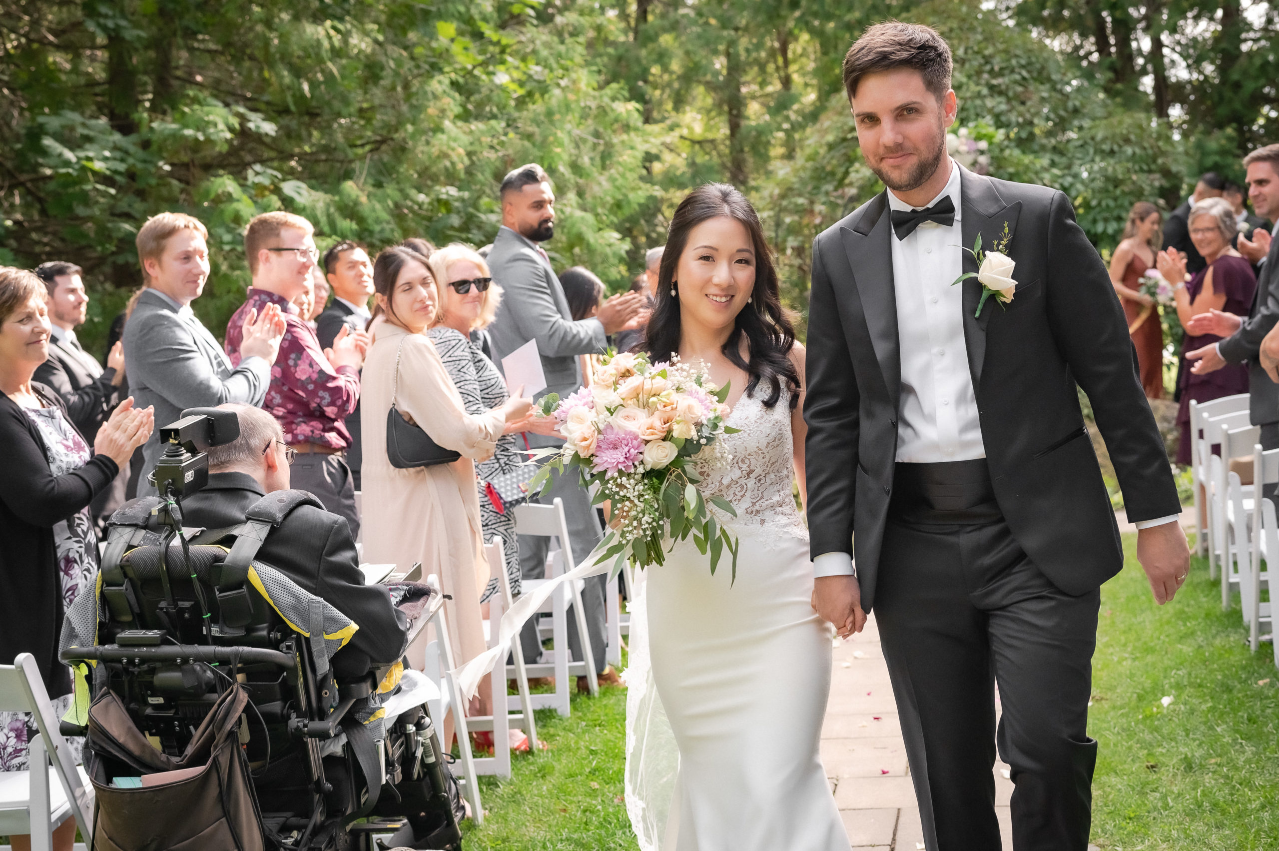 bride groom exit at the millcroft inn