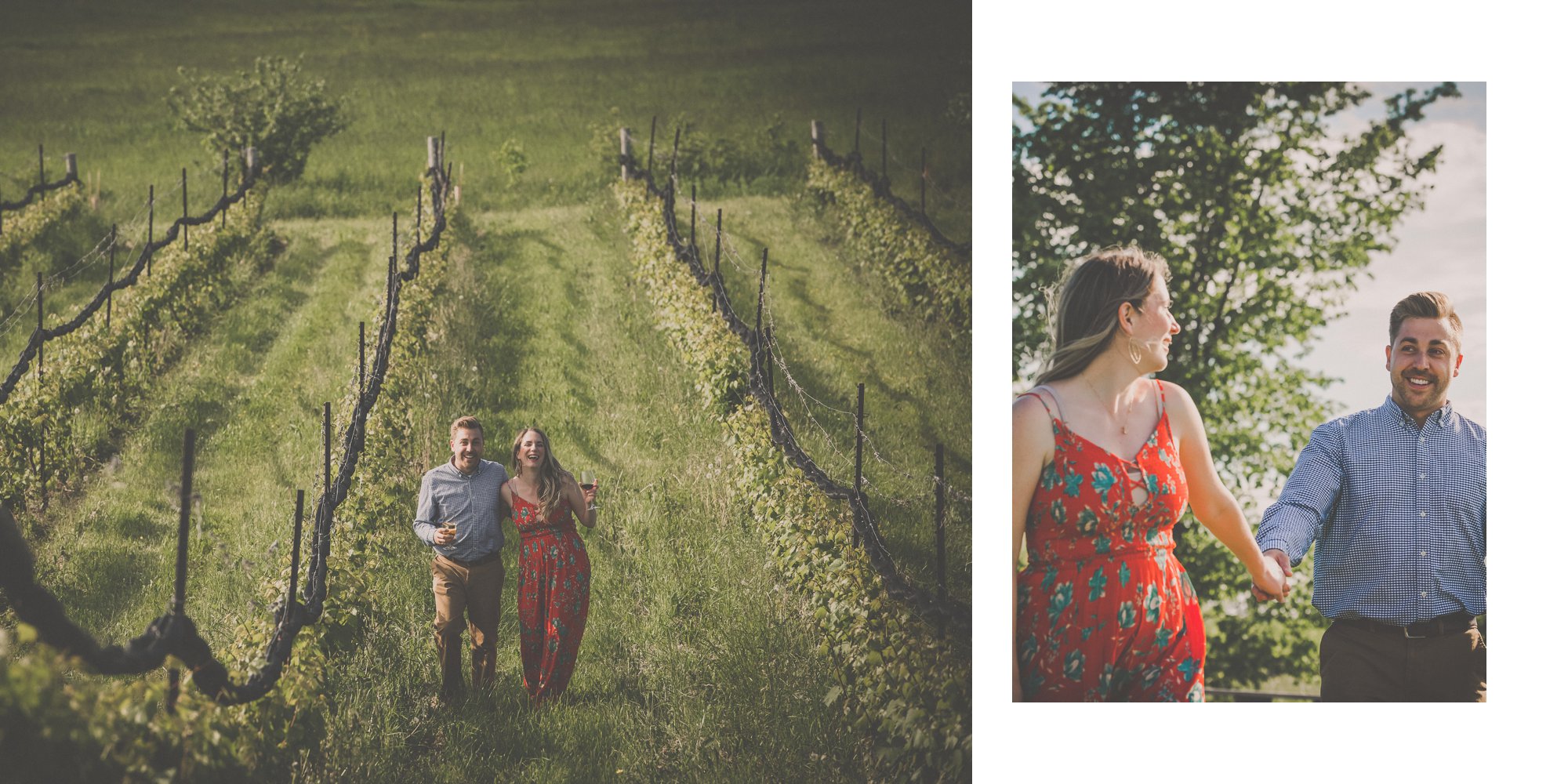 coffin ridge winery engagement shoot