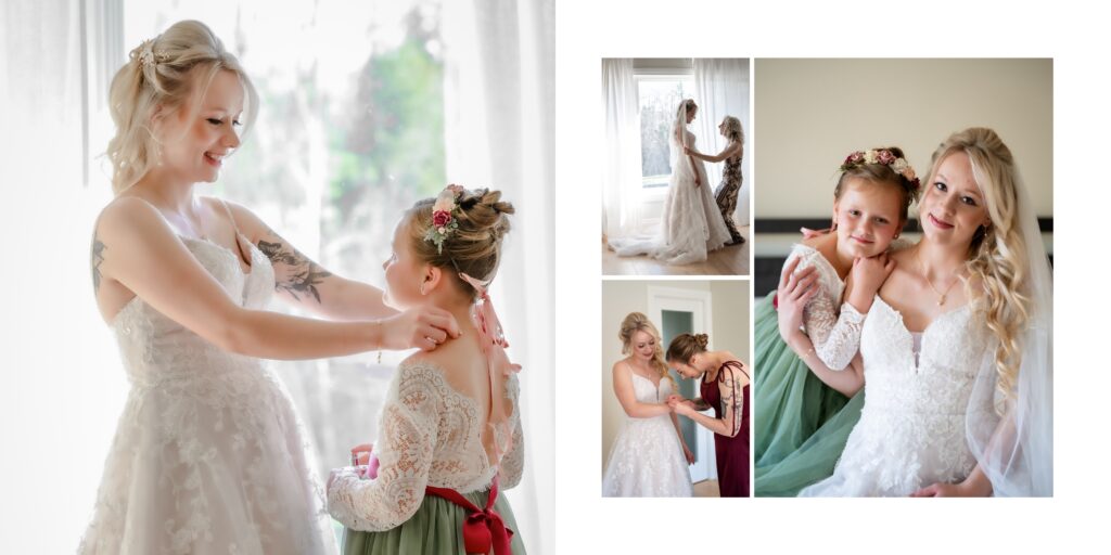 getting ready photos with daughter