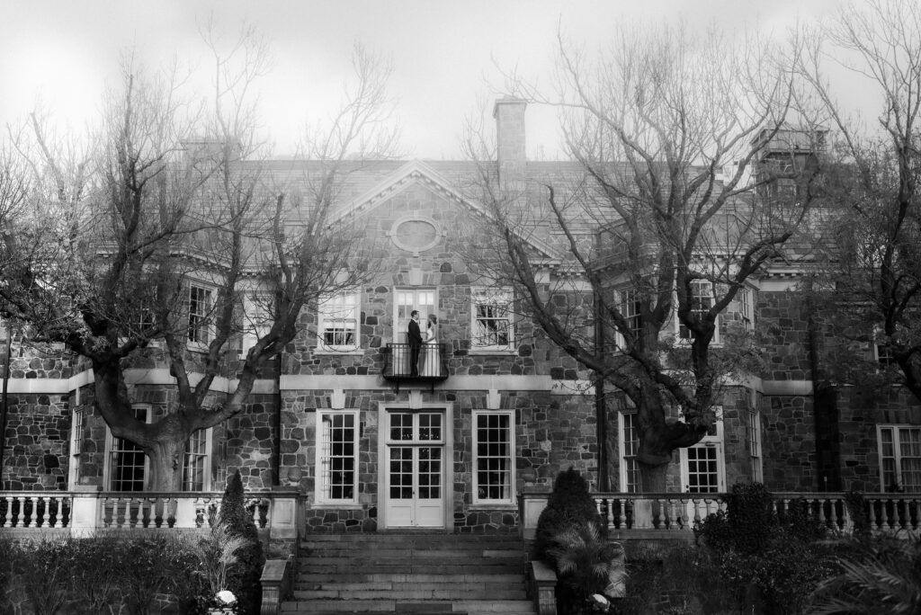 eerie bride groom portrait at Graydon Hall Manor
