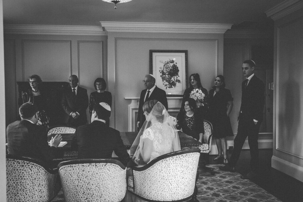 everyone gathers at Graydon Hall Manor for the official ketubah signing