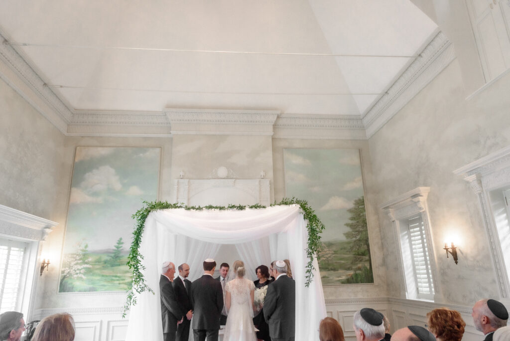 wall mural in ceremony space at Graydon Hall Manor