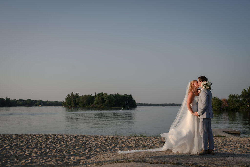 Wedding venue portrait with bride groom on wedding day